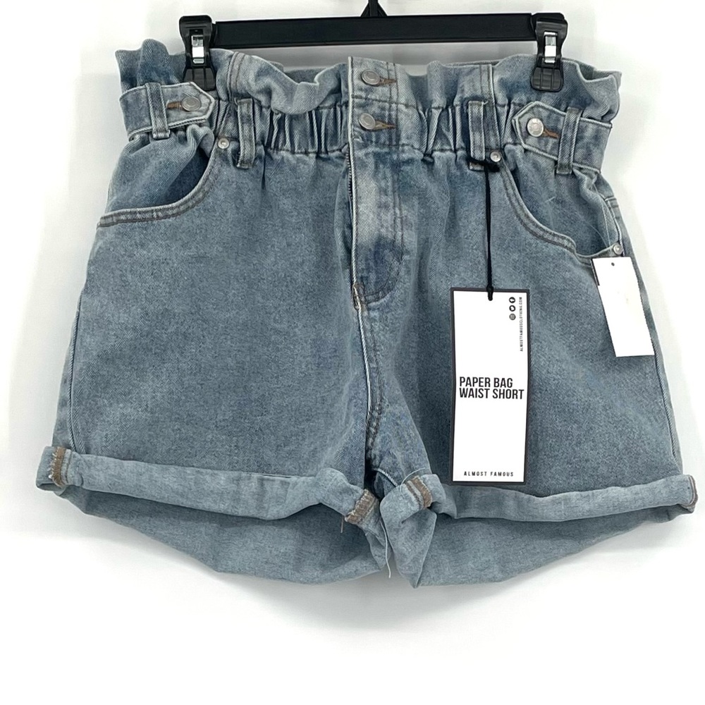 Almost Famous Paper Bag Mom Denim Shorts Size XL